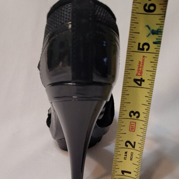 ALESSANDRA DELL'ACQUA Shoes Women's Black Stilettos Platform Heels Italy Sz 5.5 - Picture 12 of 14